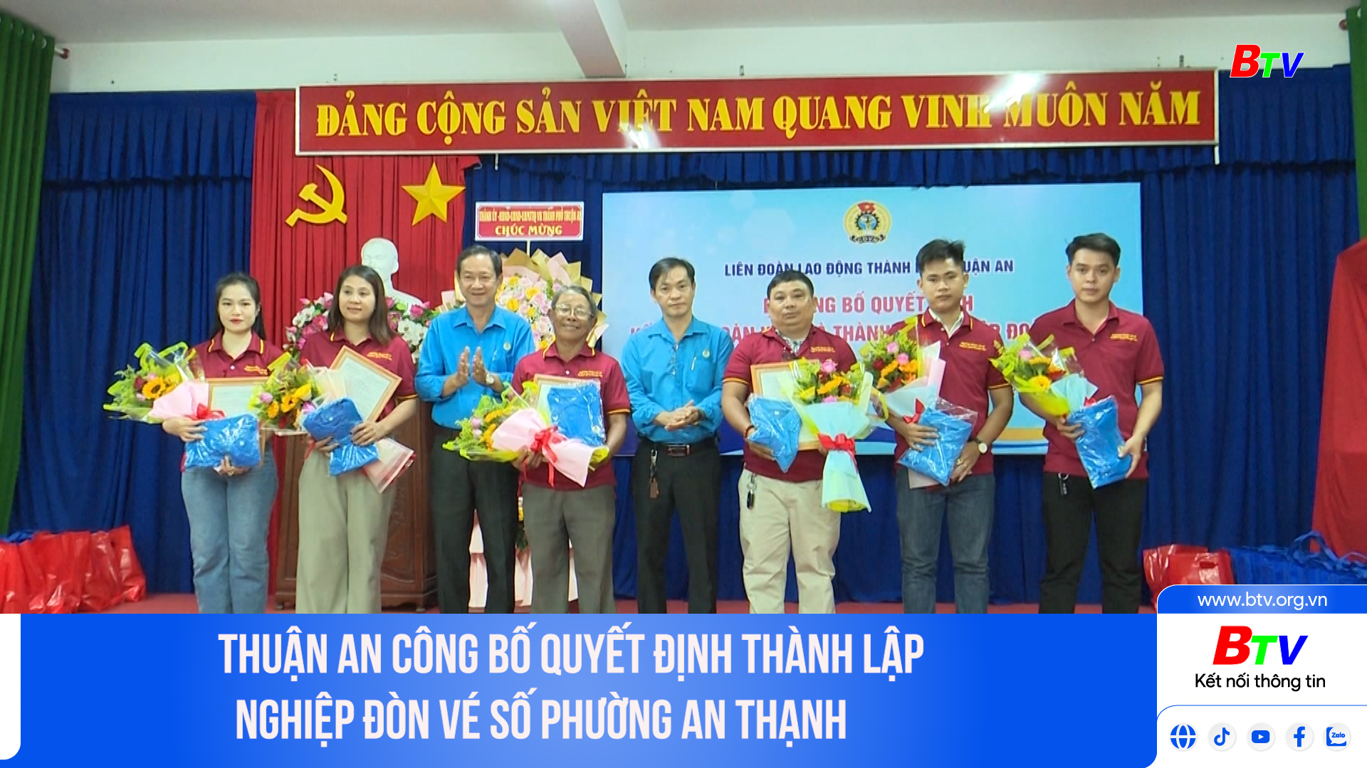 Thuận An công bố quyết định thành lập Nghiệp đòan vé số phường An Thạnh